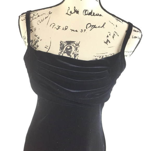 Molly Malloy Evening Petite 6 Dress Black Velvet - Picture 5 of 7